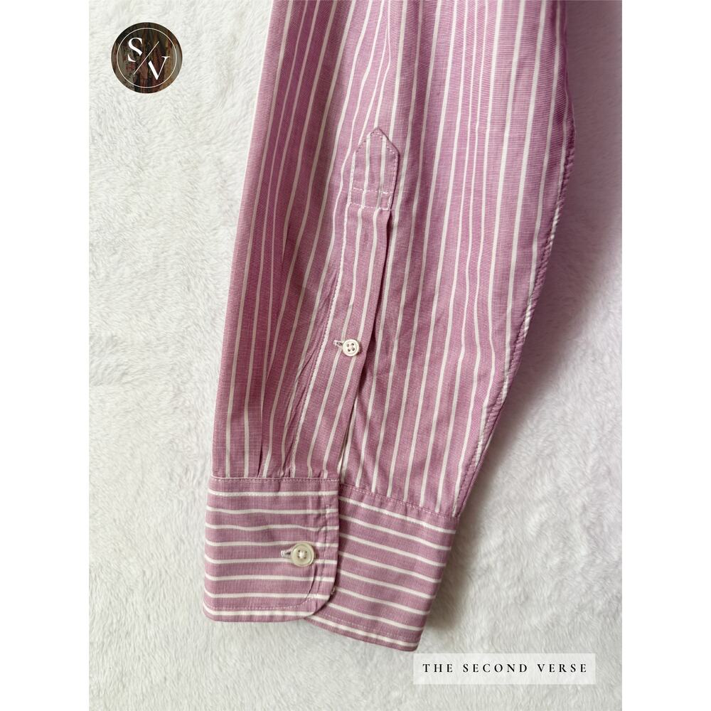 J. Crew Long Sleeve Buttondown Striped Men's Business Casual Shirt Size XL - Picture 7 of 8